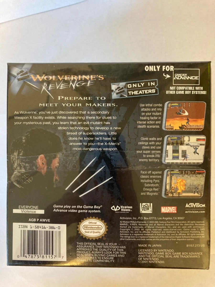 X2 Wolverines Revenge box art