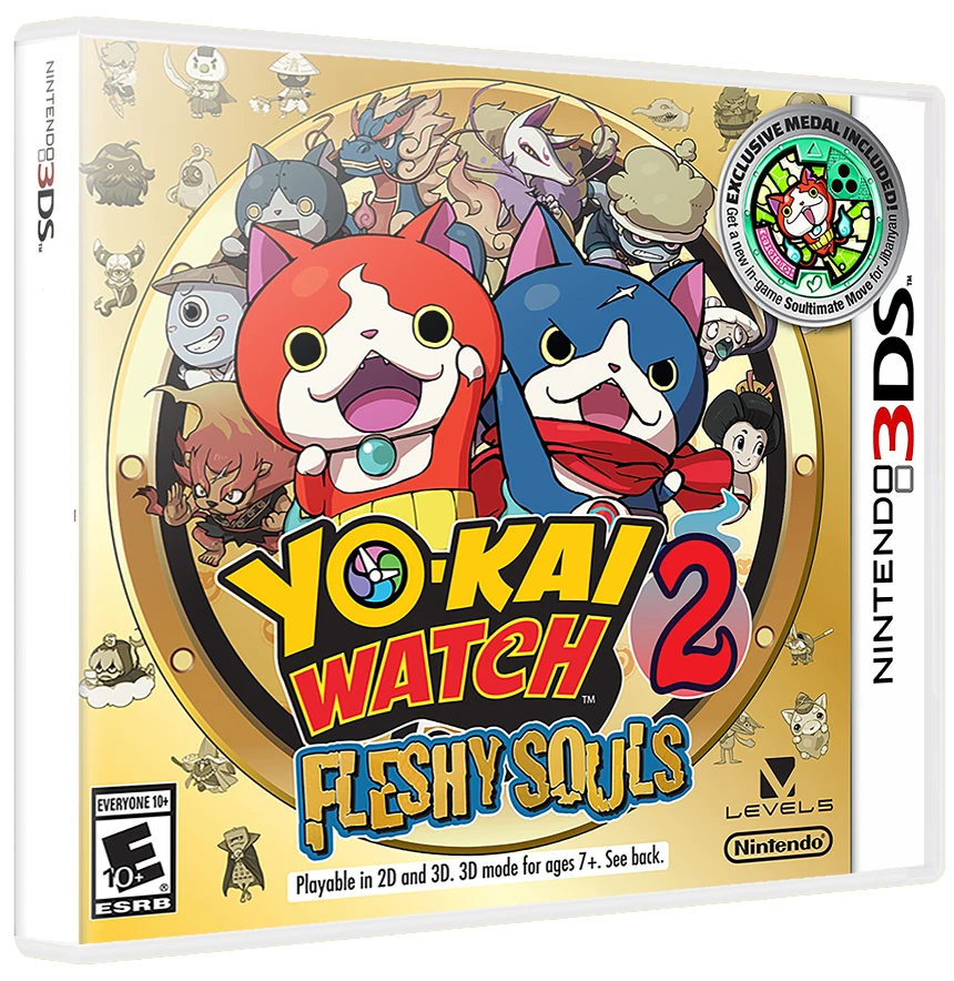 Yo-Kai Watch 2 Fleshy Souls box art