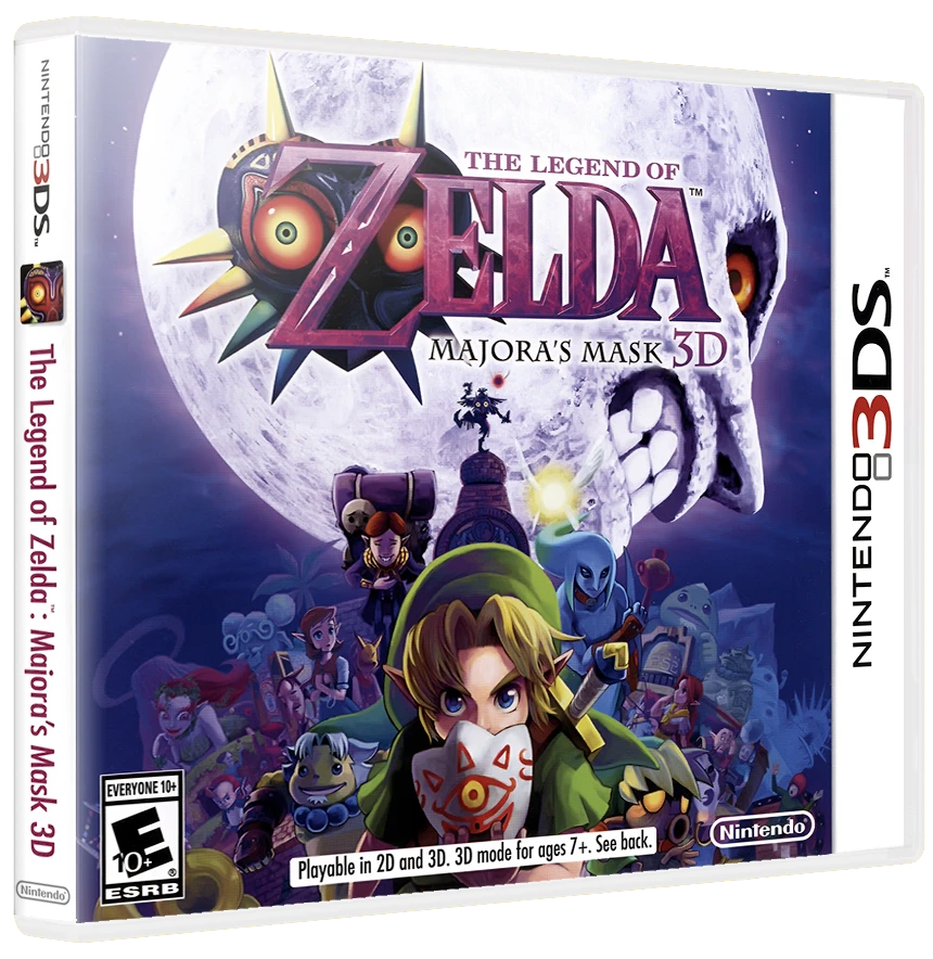 Zelda Majora's Mask 3D box art