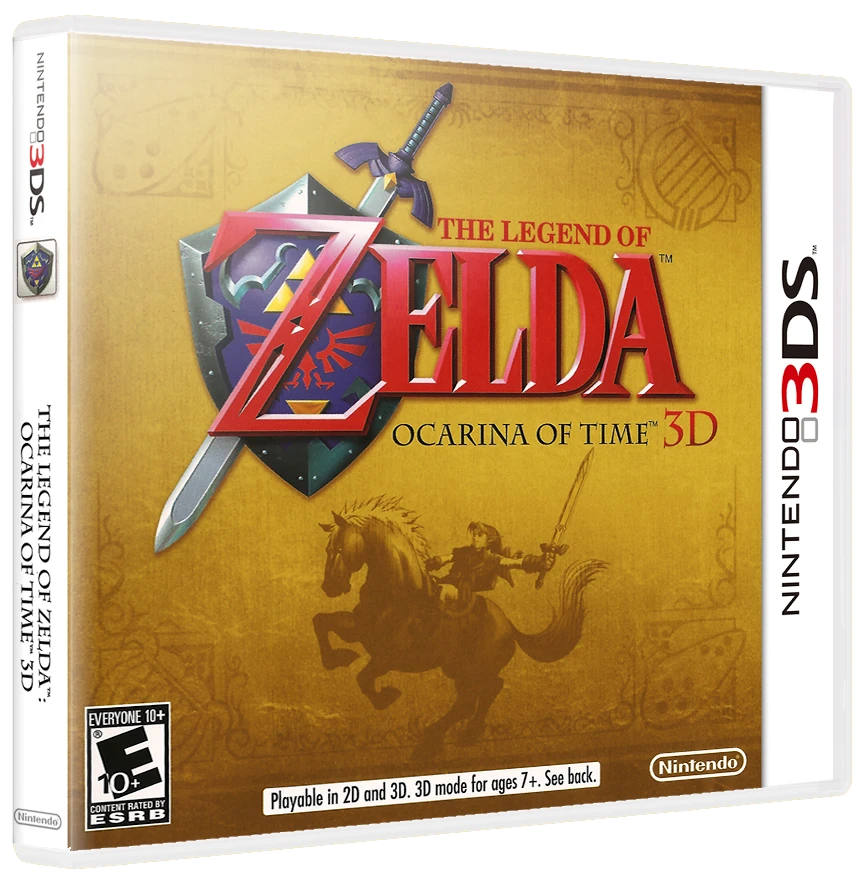 Zelda Ocarina of Time 3D box art