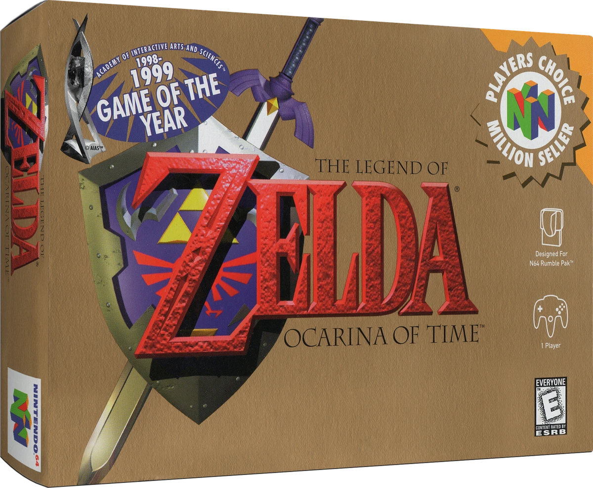 Zelda Ocarina of Time box art